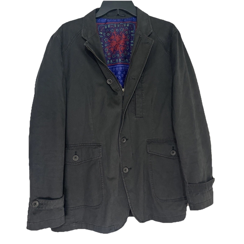 Men's Robert Graham Outpost‎ 5 Pocket Tailored Fit Woven Jacket Size L 42
